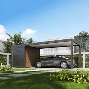 OEM ODM Modern Waterproof Rust Resistant Fixed Roof Canopy Sunshade Aluminum Pergola Carport Hardtop Gazebo for Parking
