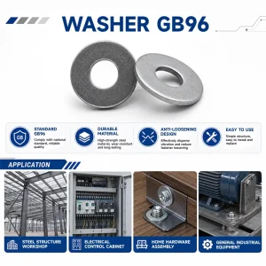 OEM ODM Surface Custom Large Flat Plain Washer GB96 Wide Flat Washer for Steel Structure Workshop