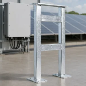 OEM Welded PV Inverter Foundation Base Hot Dip Galvanized C3 C5 Rated Q235 Q345 Q355 Carbon Steel SGS Inspected ISO 9001