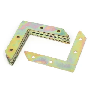 ORIENS E 58 Steel L Shaped Corner Brace Furniture Bracket with Bronze Tone Finish for Wooden Frames