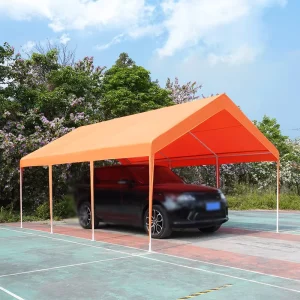 OUTDOOR 10′ X 20′ Heavy Duty Steel Carport Car Canopy Garage Boat Shelter Party Tent with Side Walls