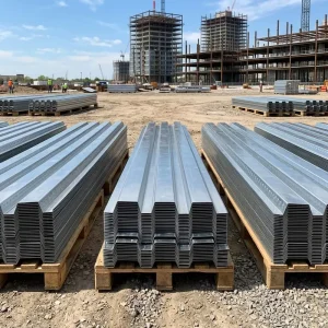 Open Type Galvanized Steel Floor Deck Metal Rib Deck Sheet for Building Concrete Floor