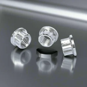 Original Manufacturer’s Direct Supply 12-corner Flange Nuts M10*1.25 Titanium Alloy Grade Class 8 Anodized Finish Automotive Use
