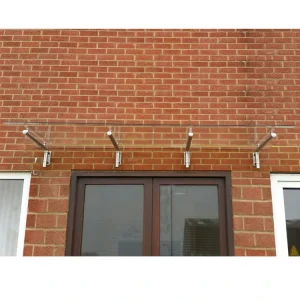 Outdoor 304/316 Stainless Steel Glass Roof Canopy Awning Entry Door Window Rain Protector Snow Shelter Brackets