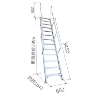Outdoor Aluminum Fire Escape Climbing Ladder