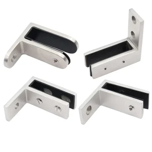 Outdoor Baluster Hand Railings Side Mounted Glass Clamp Stainless Steel Glass Panel Hardware Holder Stair Spigot Glass Fittings