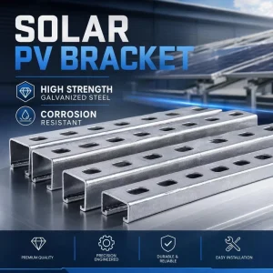 Outdoor Commercial Solar Project Dedicated Hot Dip Galvanized Bracket Integrating Solar Carport And Ground Mount Function