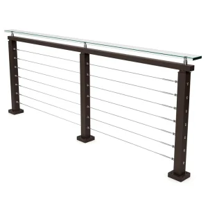 Outdoor Deck Balustrade Stainless Steel Cable Railing Systems custom factory