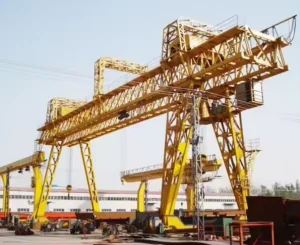 Outdoor Double Beam Portal Crane with Weatherproof Electrical System Double Girder Gantry for Steel Mill and Fabrication Shop