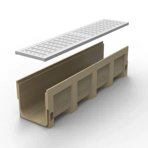 Outdoor Drainage Gutter Channel U shaped Drainer Channel with Stainless Steel Cover