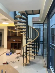 Outdoor Galvanized Spiral Staircase Rainproof Anti Rust Hot dip Galvanized Processed Spiral Ladder for Community Park