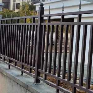 Outdoor Galvanized Steel Railings Garden Building Balustrade & Guardrails Easy to Assemble Spliced Assembled Fence