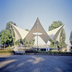 Outdoor Large Canopy High Strength PVDF Tensile Membrane Structure Waterproof Architecture Landscape Shading Tent