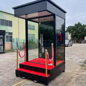 Outdoor Mobile Prefabricated Small Security Container House and Toll Booth for Parking Fee Collection