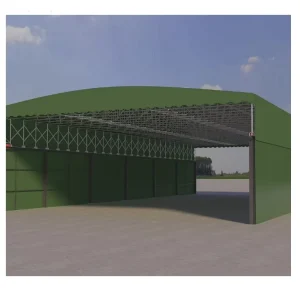 Outdoor Movable Sunshades Mobile Retractable Canopies for Warehouse Shelter Steel Structure for Workshop and Storage Area