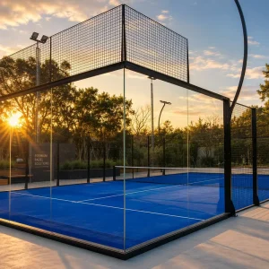Outdoor Padel Court Double Competition Padel Tennis Court Complete Set Tempered Glass Turf Modular Easy Installation