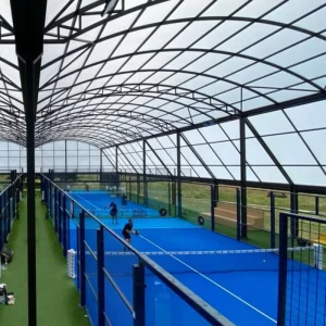 Outdoor Padel Court with Roof Canopy Heavy-Duty Anti-Corrosion Structure Easy Assembly