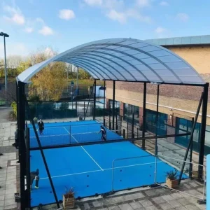Outdoor Padel Court with Roof Steel Structure Canopy All-Weather Indoor Paddle Tennis Court