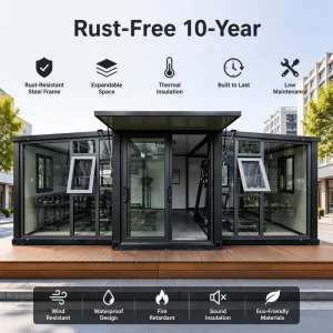 Outdoor Prefab Gym Pod Fitness Cabin, Backyard Workout Room, Modular Expandable Container