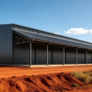 Outdoor Prefab Steel Shed Warehouse with Rainproof Roof for Storage
