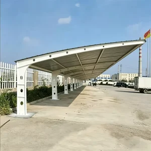 Outdoor Prefabricated Steel Structure Car Parking Shed for School and Hotel, Custom Dimensions, Easy Installation