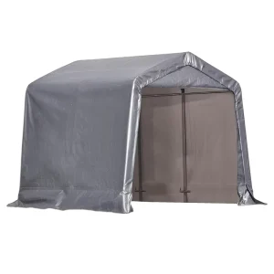 Outdoor Pressure Treated Metal Storage Shed Dustproof Sunproof Carport Balcony Sundries Shelter for Garages Canopies Carports