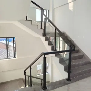 Outdoor SUS 304 Glass Slotted Tube Post Corner Post Deck Balcony Railings Post Handrail Balustrade