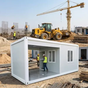Outdoor Security Outpost Modular Steel Detachable Container Kiosk Fire-Rated Rock Wool Cabin for Industrial Site Protection