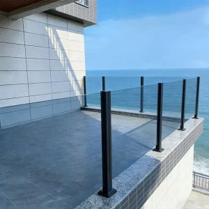 Outdoor Stainless Stair Post Handrail Deck Balustrade Terrace Balcony Design Glass Railing