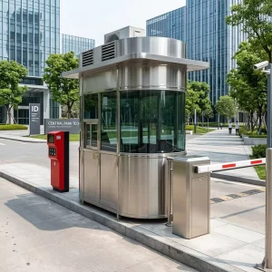 Outdoor Stainless Steel Prefabricated Security Sentry Box Guard House Portable Guard Shack Kiosk Booth