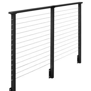 Outdoor Staircase Railing Brushed Stainless Steel Aluminum Alloy Craft Railing