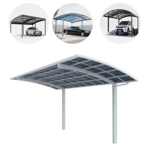 Outdoor Two-Car Waterproof Metal Carport Garage