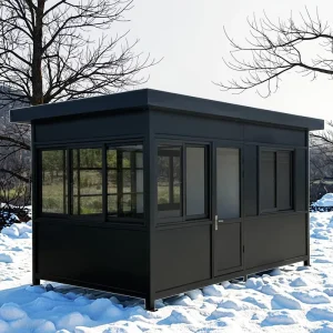 Outdoor Waterproof Security Guard Booth Portable Prefabricated Steel Container House