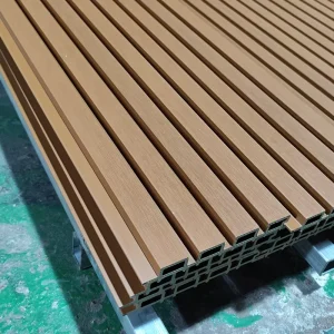 Outdoor Waterproof WPC 3D Wood Decor Flat Sheet Exterior Wall Cladding Wall Panel for Balcony Terrace School & Gym