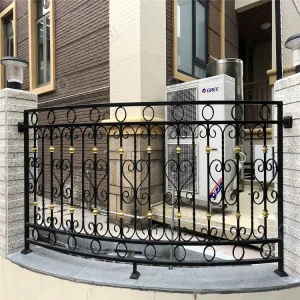 Outside Galvanized Steel Terrace Railings Wrought Iron Railings for Europe Residential Metal Balcony Guardrail
