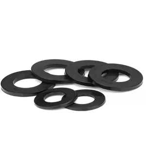PA66 Nylon Flat Washer Metric Size Non Conductive Spacer in Black & White Plastic Manufacture Stock