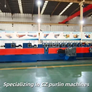 PLC Corrugated Iron Roofing Sheet Making Machine High Productivity Steel Frame Purlin Machine Price for Sale