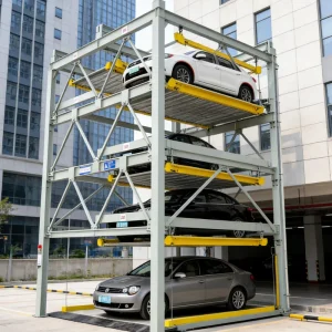 PSH 3 Floor Automatic Car Parking Garage with Motor Button Control 2000kg Load Capacity Pit Ground Customizable Color