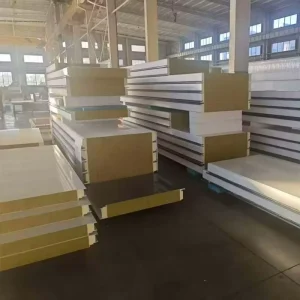 PU Edge Sealed High Density Rock Wool Insulation Panel for Cold Storage and Refrigeration Room