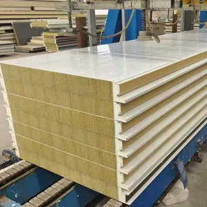 PU Edge Sealed High Density Rock Wool Insulation Panel for Cold Storage and Refrigeration Room