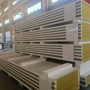 PU Edge Sealed High Density Rock Wool Insulation Panel for Cold Storage and Refrigeration Room
