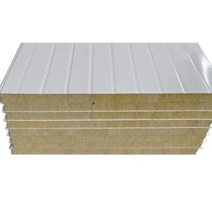 PU Edge Sealing Rock Wool Glass Wool Sandwich Panel Building Materials Heat Insulation Waterproof Panel