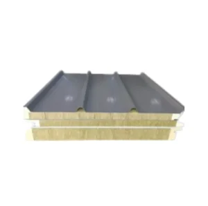 PU & Rock Wool Fireproof Eco Friendly Sandwich Panels for Modern Construction