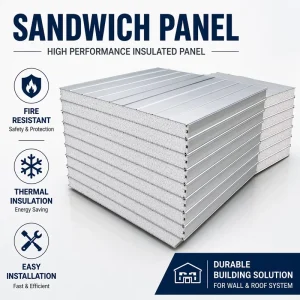 PU Sandwich Panel Thermal Insulation Wall And Roof Panel For Industrial Factory Workshop Warehouse Building