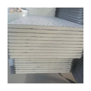 PU Sandwich Panel with Steel Core for Exterior Wall Cladding in Prefab Buildings