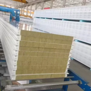 PU Side Sealing Rock Wool Sandwich Panel for ADU Prefab House and Backyard Office Wall Insulation Systems