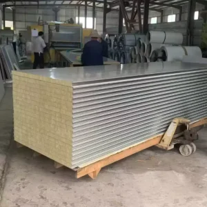 PU Side Sealing Rock Wool Sandwich Panel for Data Center and Server Room Fireproof Acoustic Wall Solutions