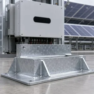 PV Inverter Heavy Steel Base Plate Hot Dip Galvanized C3-C5 Rated Q235 Q345 Q355 Carbon Steel ISO 9001