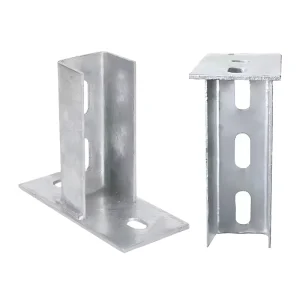 Photovoltaic Steel Accessory Bracket Base Anti-seismic Painting 2mm Thickness 41 Size Two-hole Three-hole Weld-free Solar