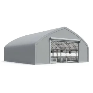 Pig Farm Industrial Fabric Building Clear Span Hygienic Membrane Steel Truss Warehouse Flame Retardant